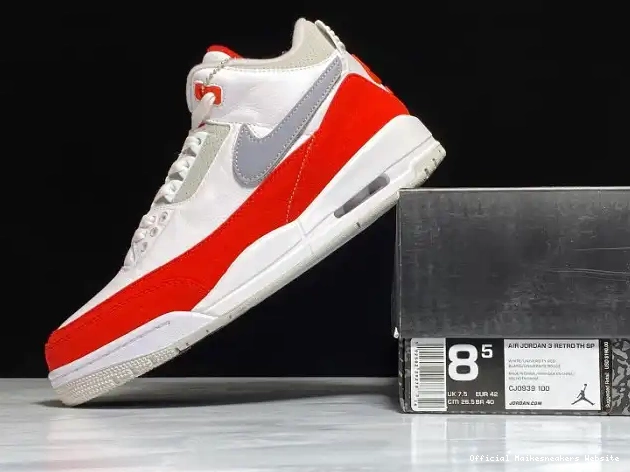 Official Maikesneakers University Red CJ0939-100 Tinker Air 3 Jordan Retro White 0404